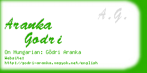 aranka godri business card