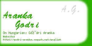 aranka godri business card